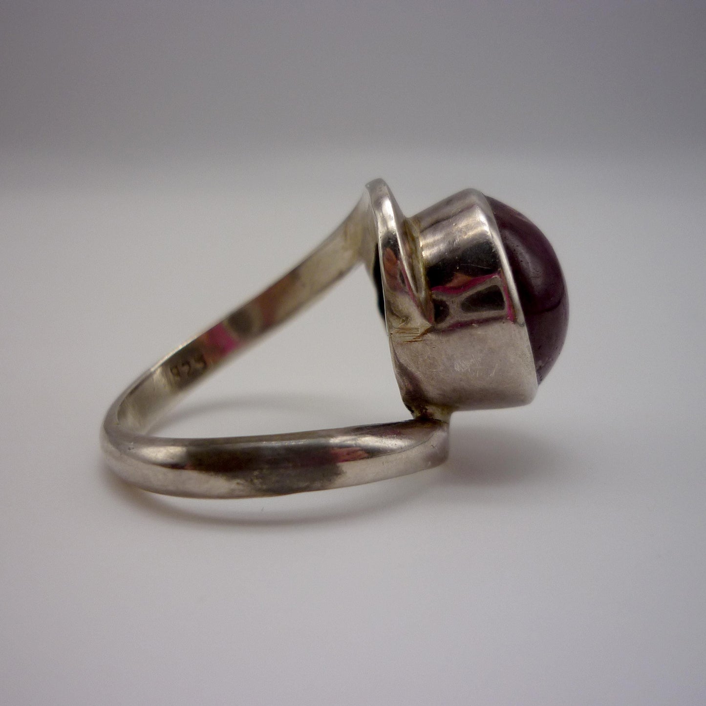 Vintage Silver Blue John Gemstone Ring Size 7.5