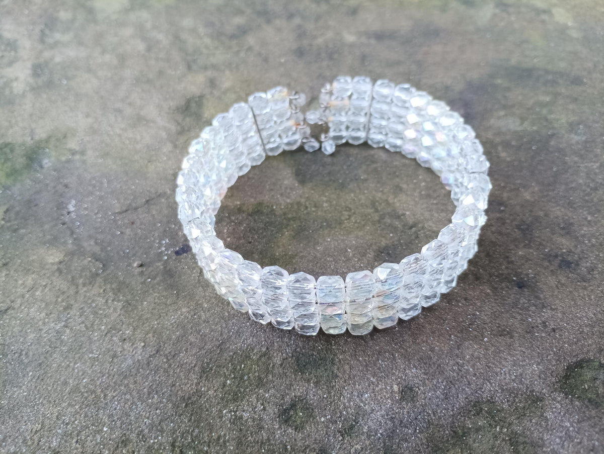 Vintage Aurora Borealis Beaded Bracelet