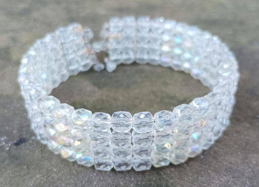 Vintage Aurora Borealis Beaded Bracelet