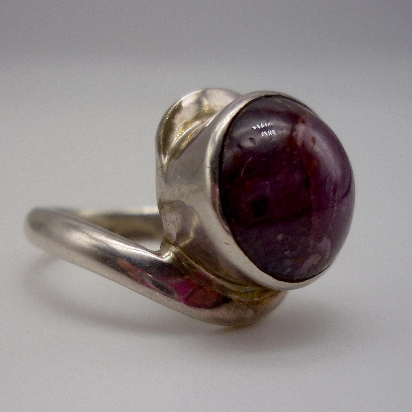 Vintage Silver Blue John Gemstone Ring Size 7.5