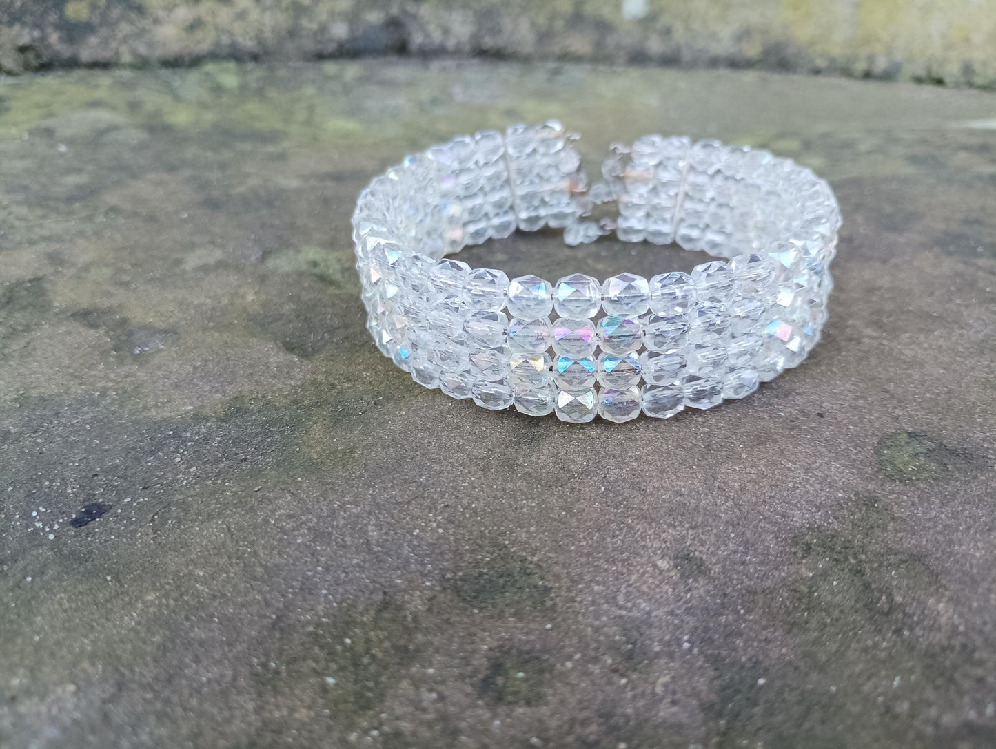 Vintage Aurora Borealis Beaded Bracelet