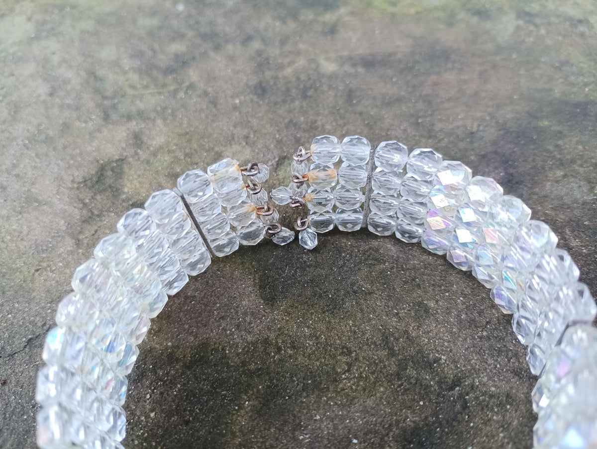 Vintage Aurora Borealis Beaded Bracelet