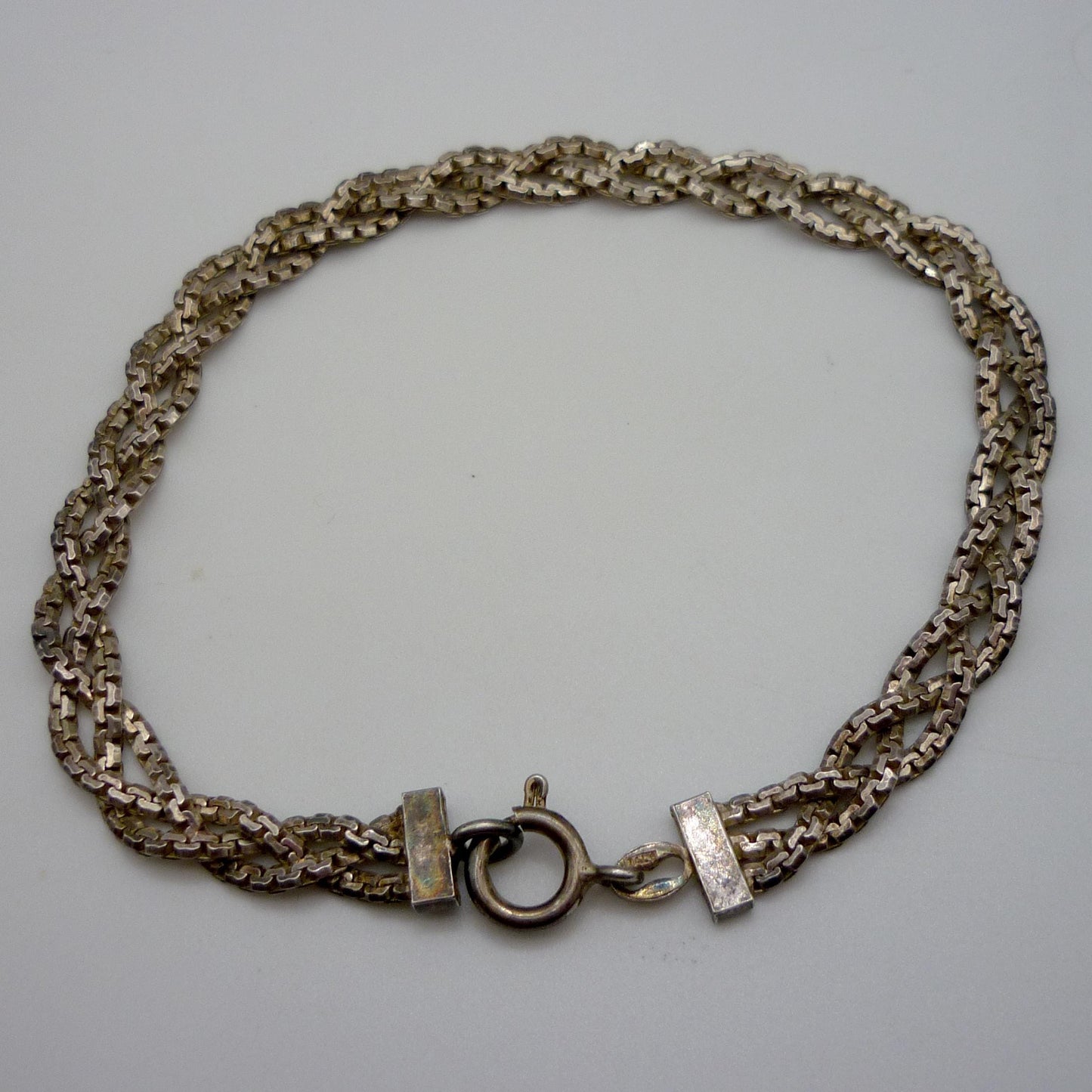 Sterling Silver Plaited Chain Bracelet