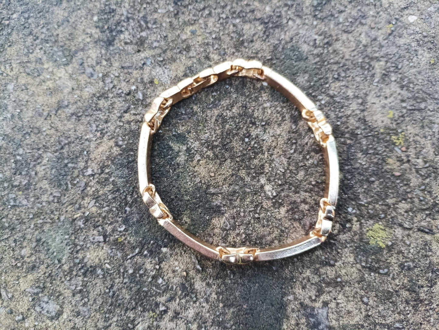 Gold Toned Costume Crystal XOXO Bracelet