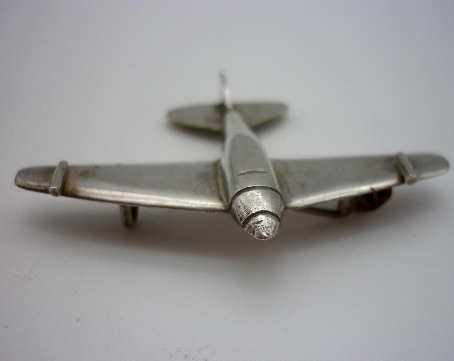 Vintage 1940's 958 Silver Airplane Brooch