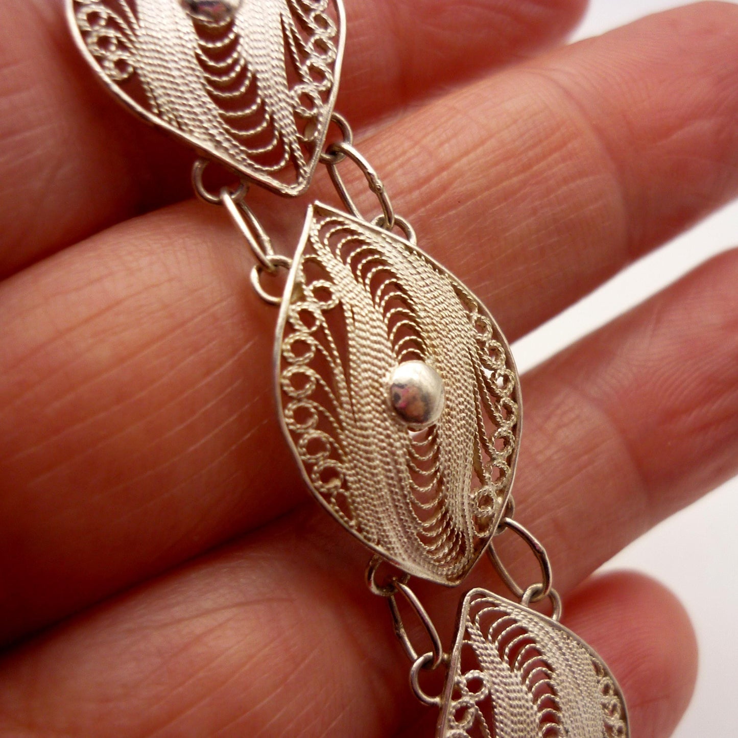Sterling Silver Filigree Bracelet with