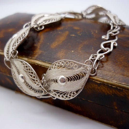 Sterling Silver Filigree Bracelet with