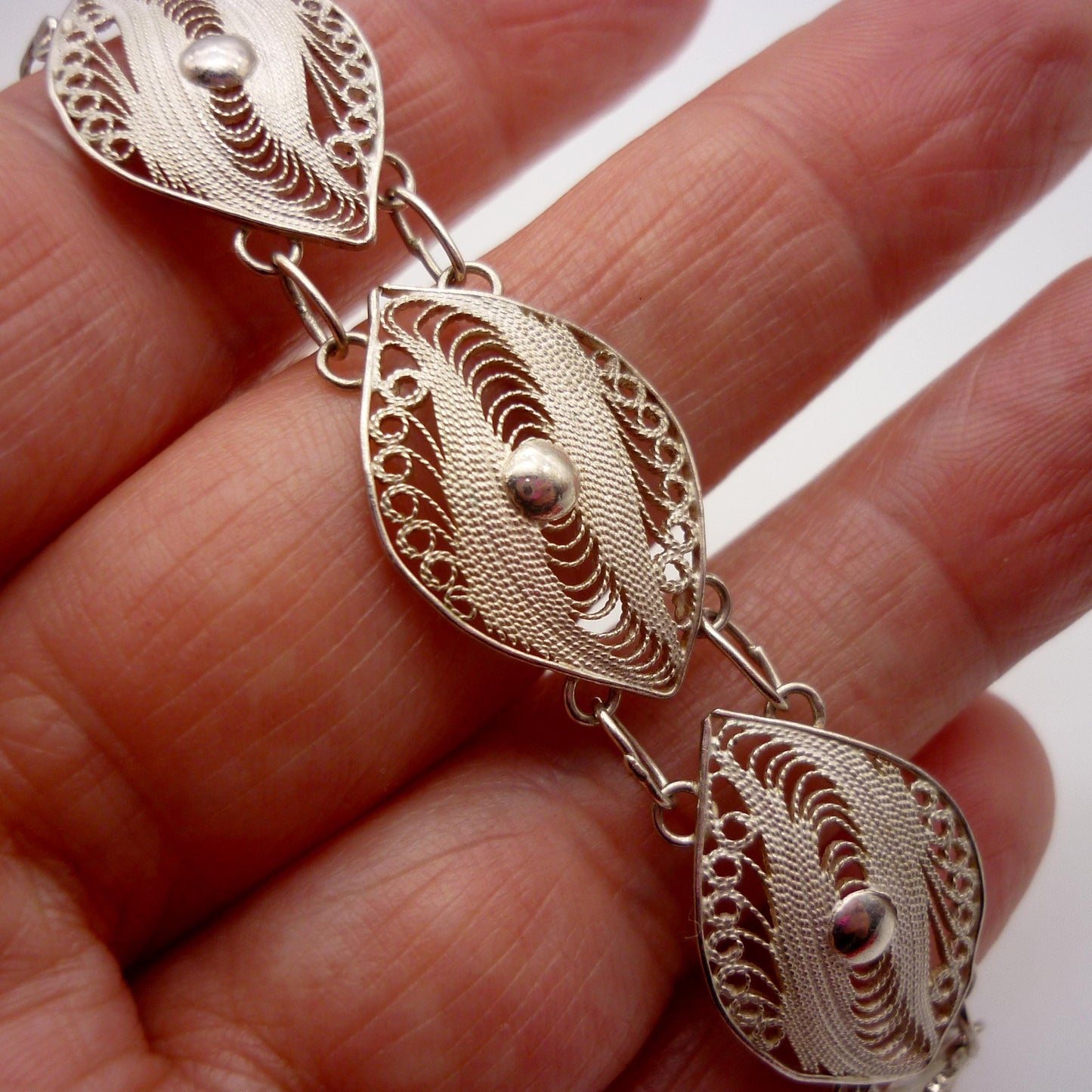 Sterling Silver Filigree Bracelet with