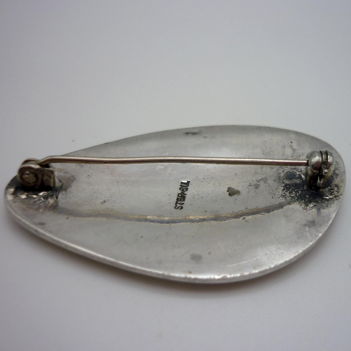 Vintage Sterling Silver Antelope & Hunter Brooch, African Art Jewellery