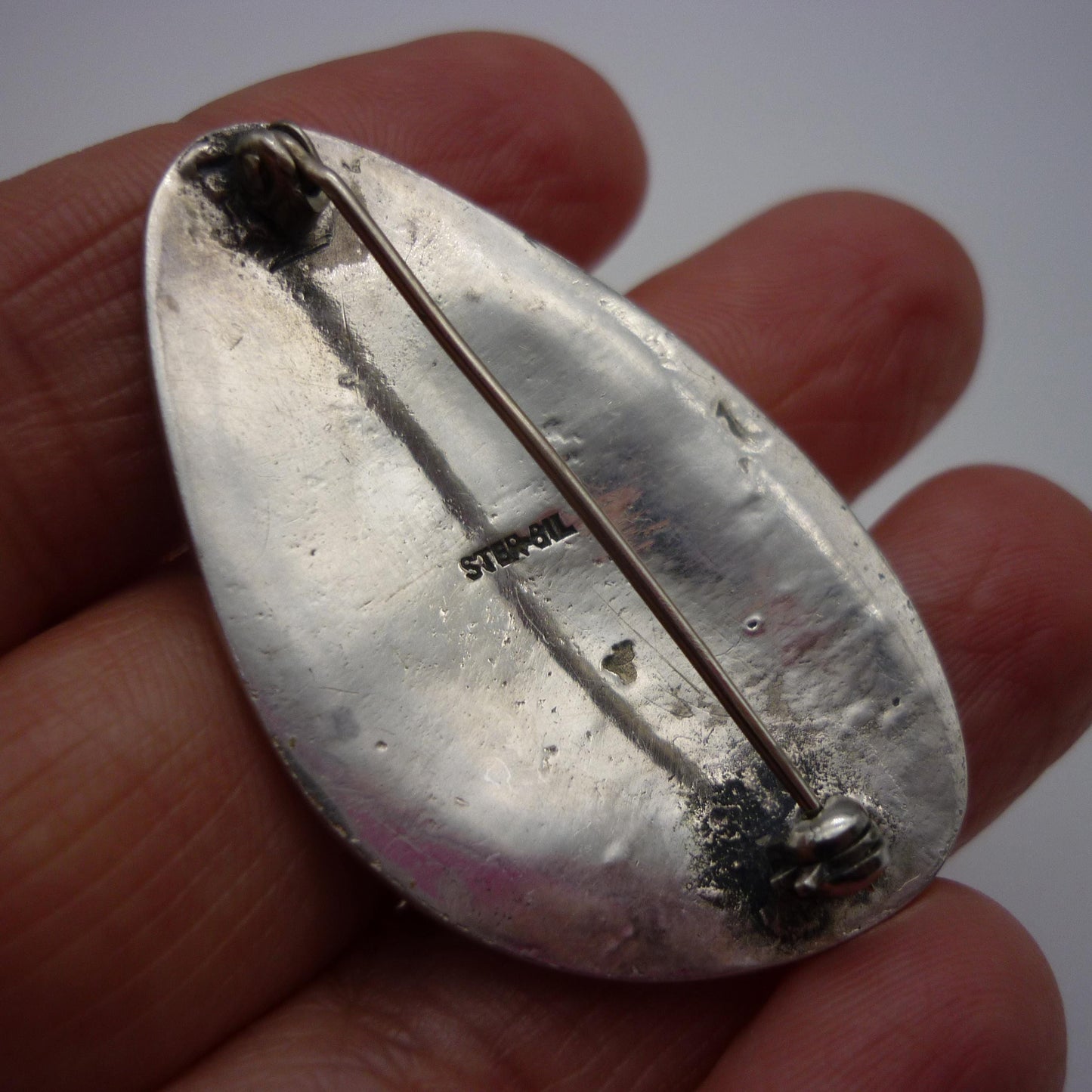 Vintage Sterling Silver Antelope & Hunter Brooch, African Art Jewellery