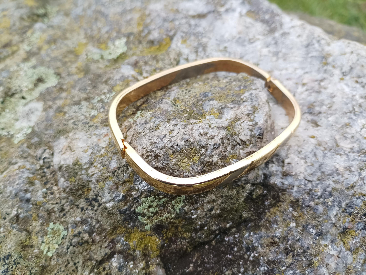 Vintage Gold Plated Rectangle Bangle