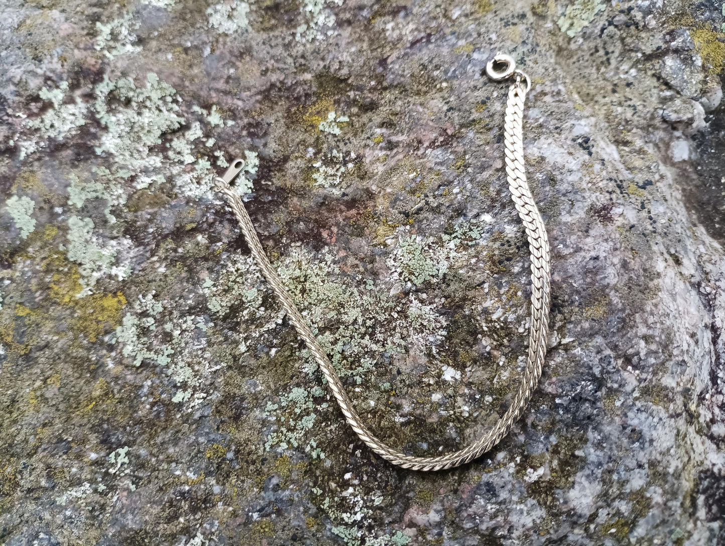 Gold Plated Flat Link Chain Bracelet