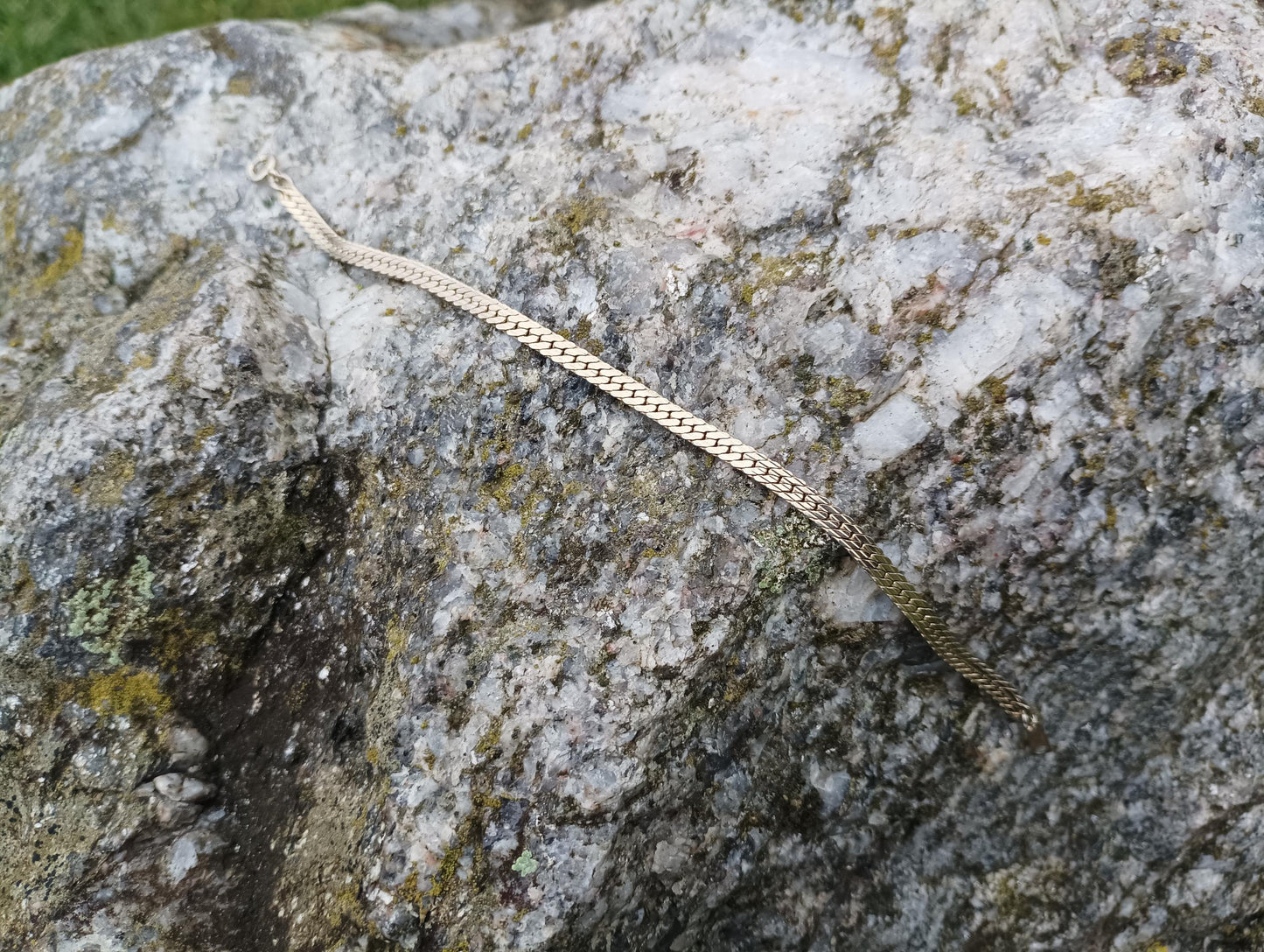 Gold Plated Flat Link Chain Bracelet