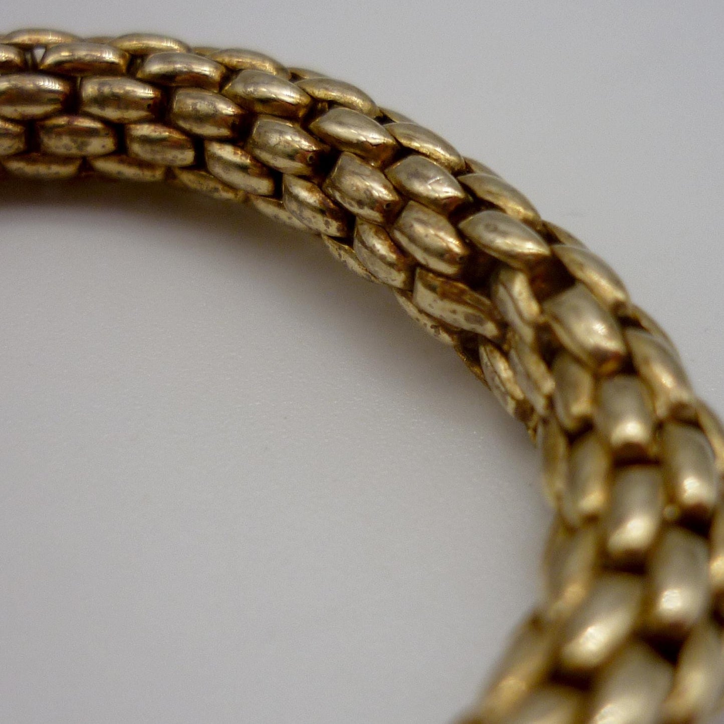 Gold Plated Sterling Silver Mesh Link Bracelet