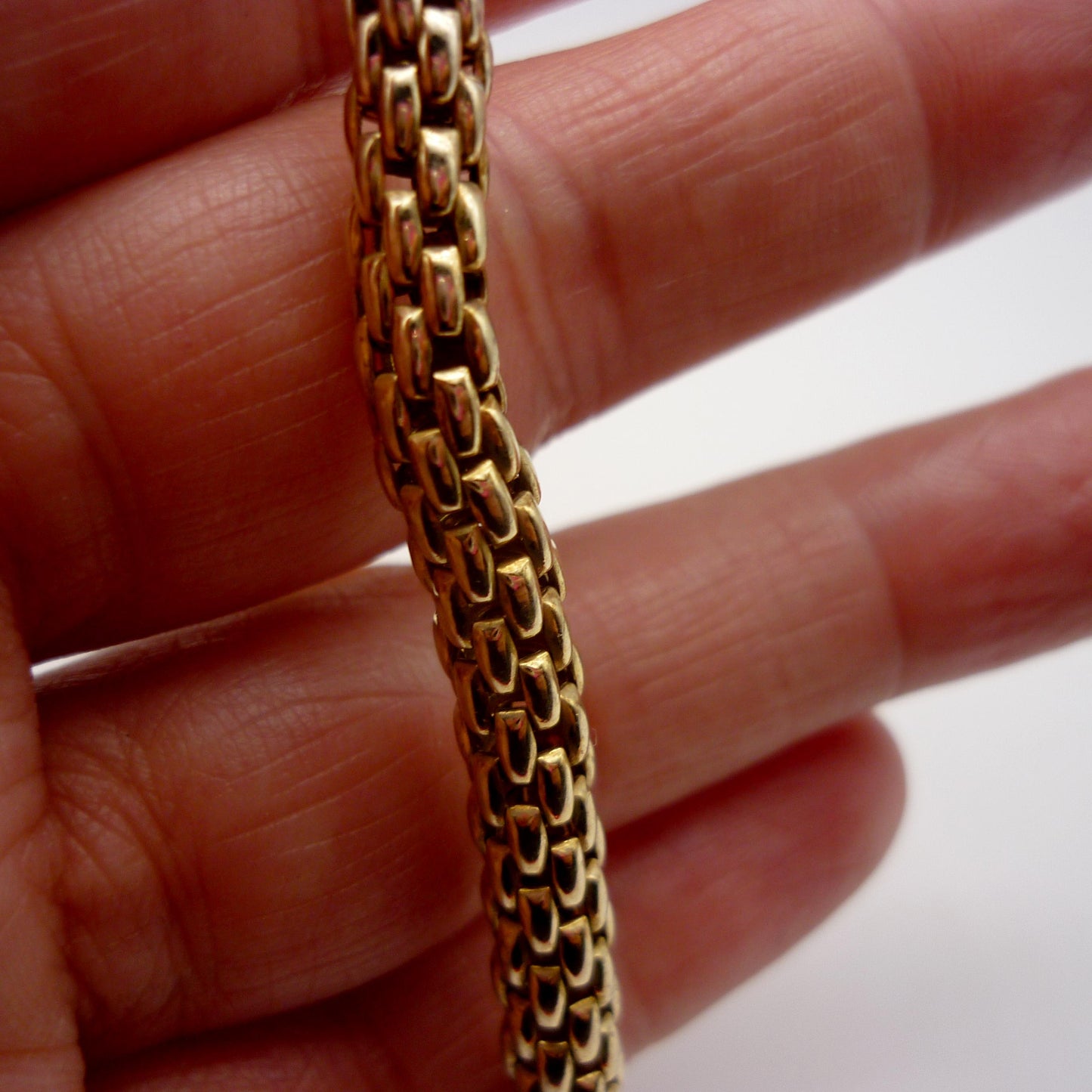 Gold Plated Sterling Silver Mesh Link Bracelet