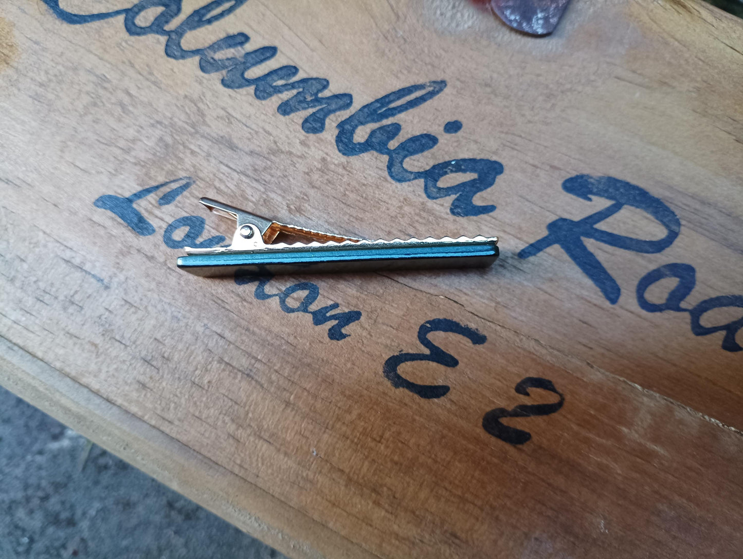 Green Marbled Acetate Barrette/Hair Clip, Malachite-style, Alligator clip back