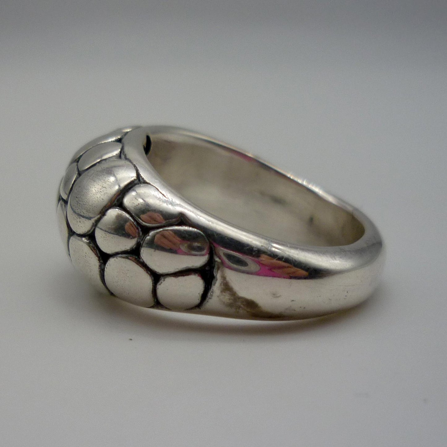 Chunky Silver Dome Ring Size 6.75