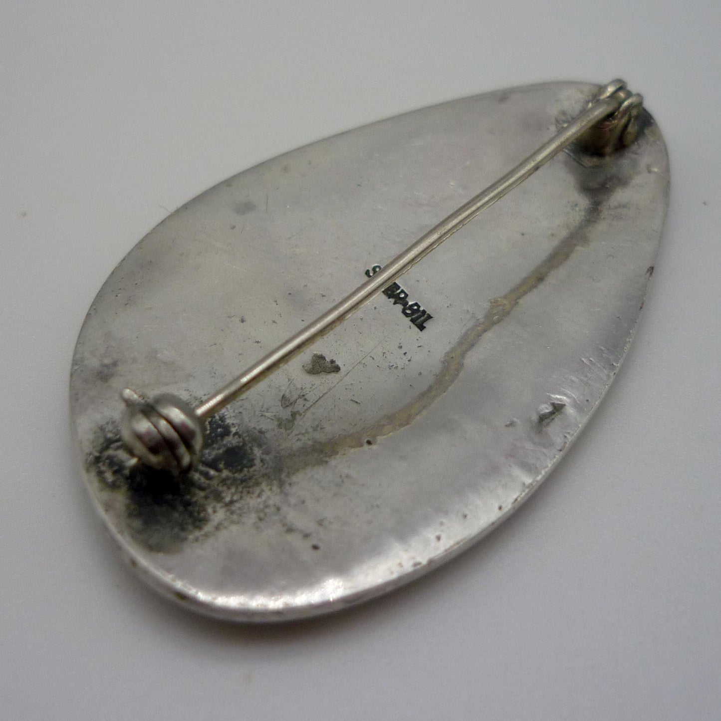 Vintage Sterling Silver Antelope & Hunter Brooch, African Art Jewellery
