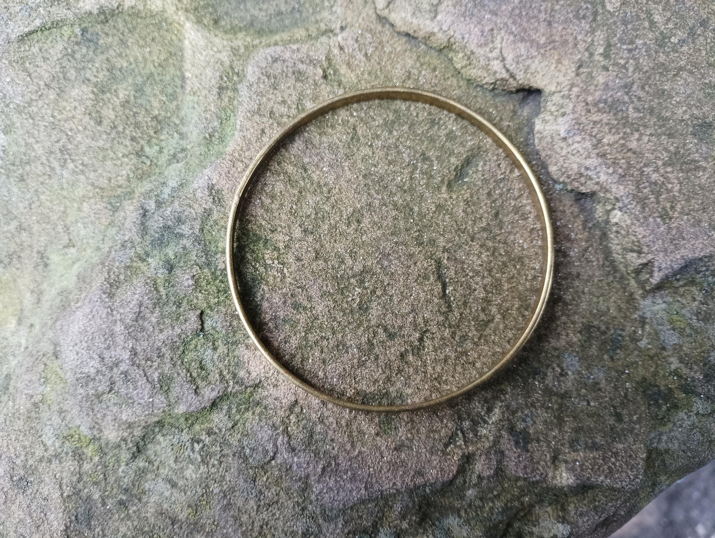 Set of Three Vintage Brass Bangles For Women