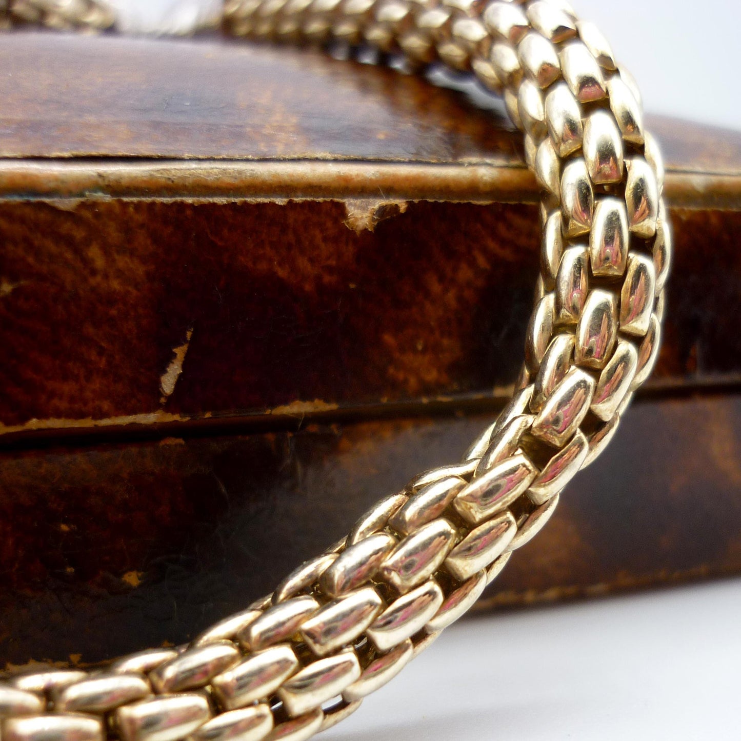 Gold Plated Sterling Silver Mesh Link Bracelet