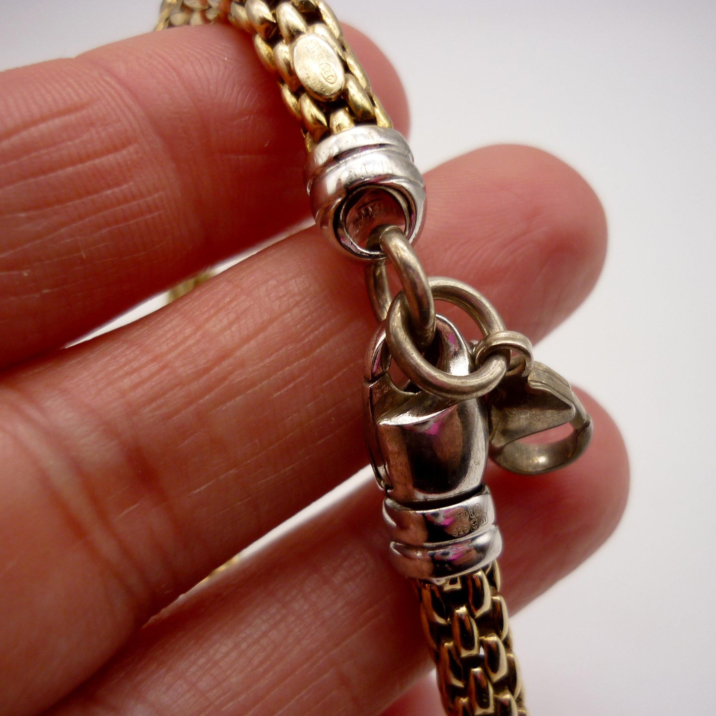 Gold Plated Sterling Silver Mesh Link Bracelet