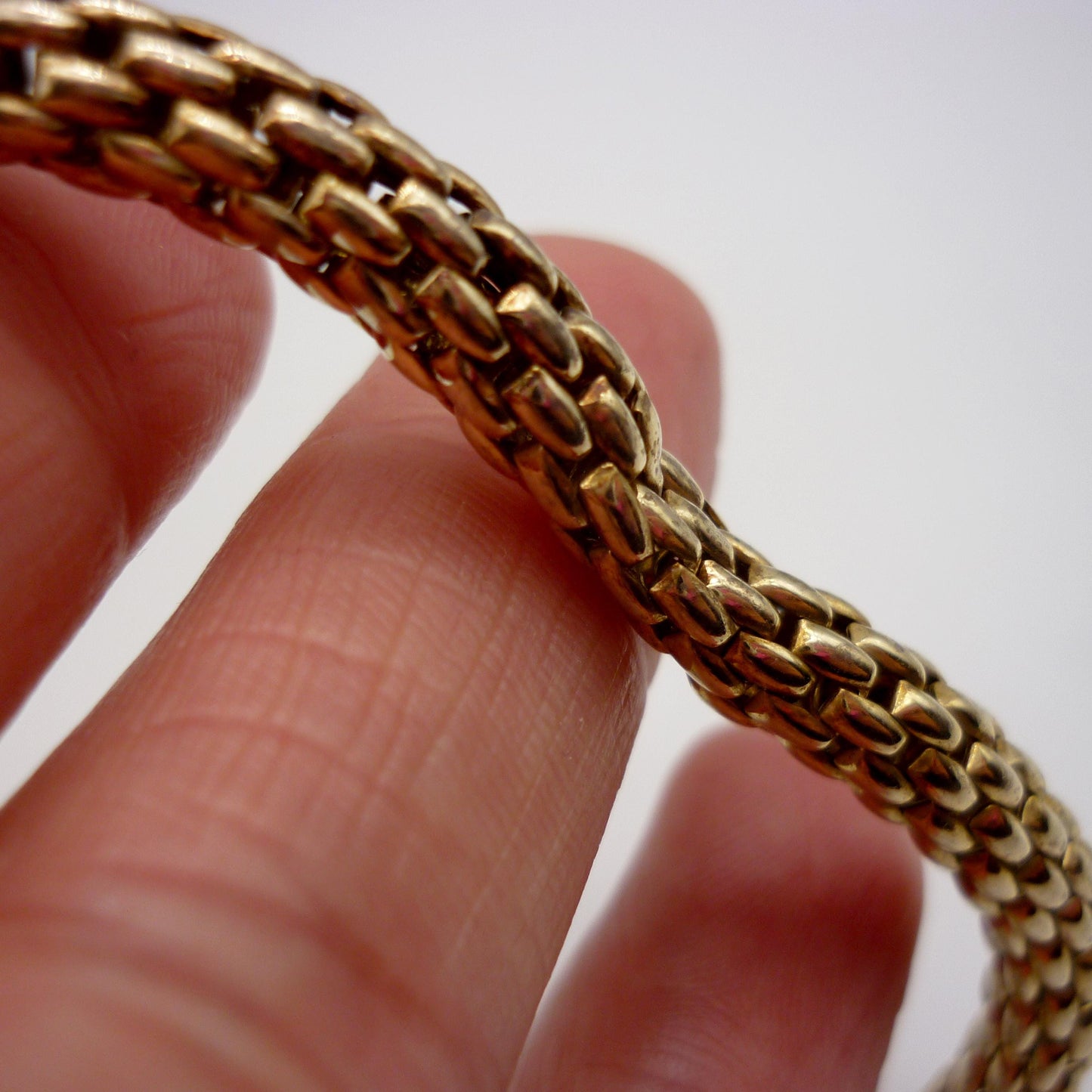 Gold Plated Sterling Silver Mesh Link Bracelet