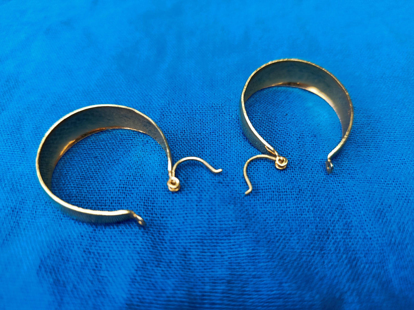 Vintage Gold Plated Creole Hoop Earrings