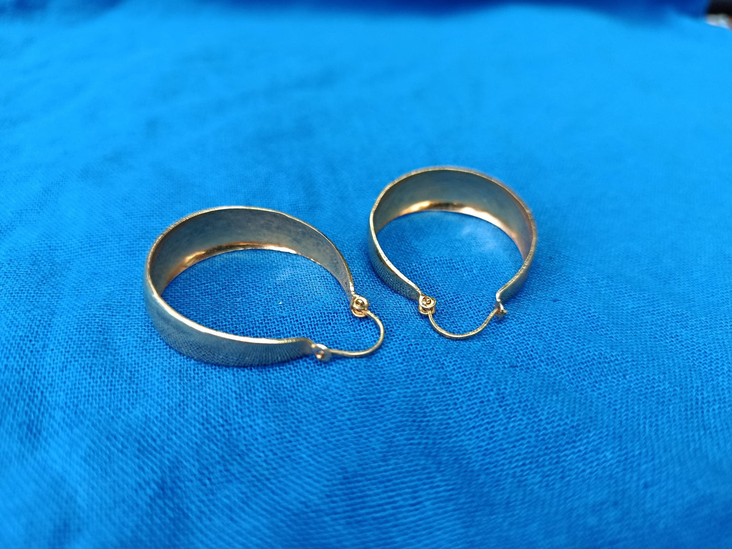 Vintage Gold Plated Creole Hoop Earrings