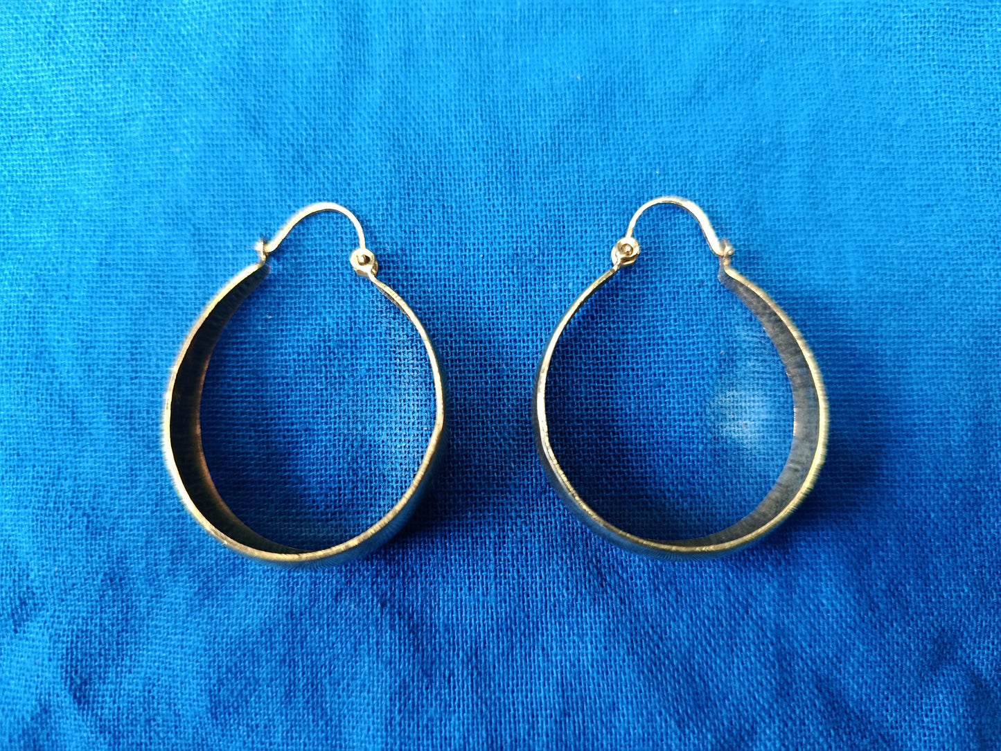 Vintage Gold Plated Creole Hoop Earrings