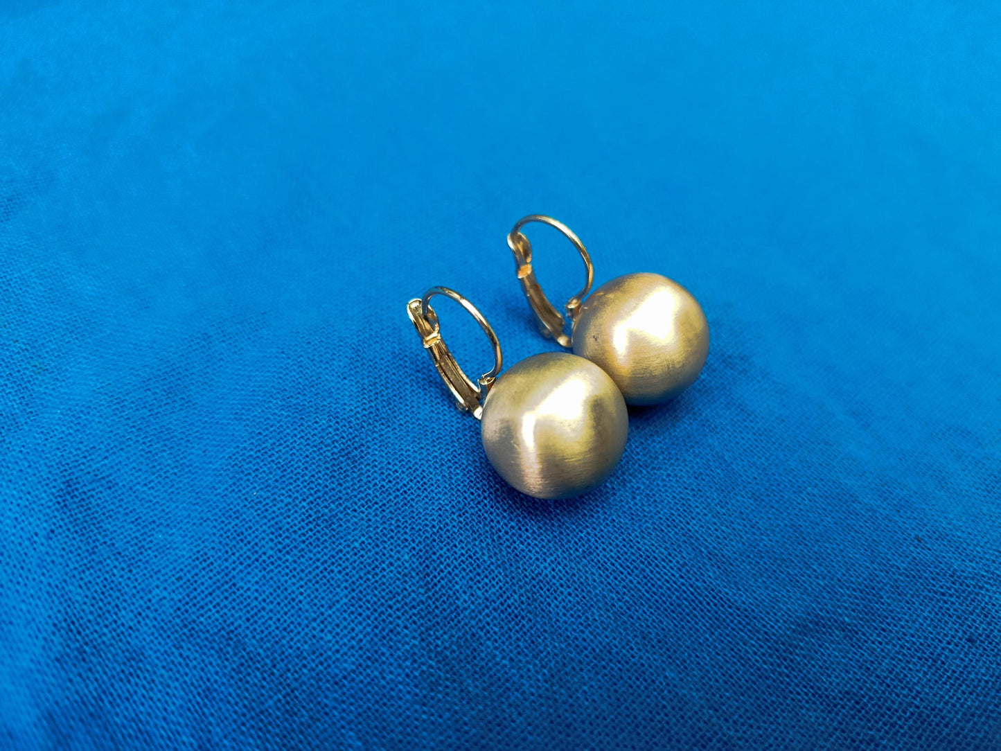 Vintage Gold Plated Sphere Earrings