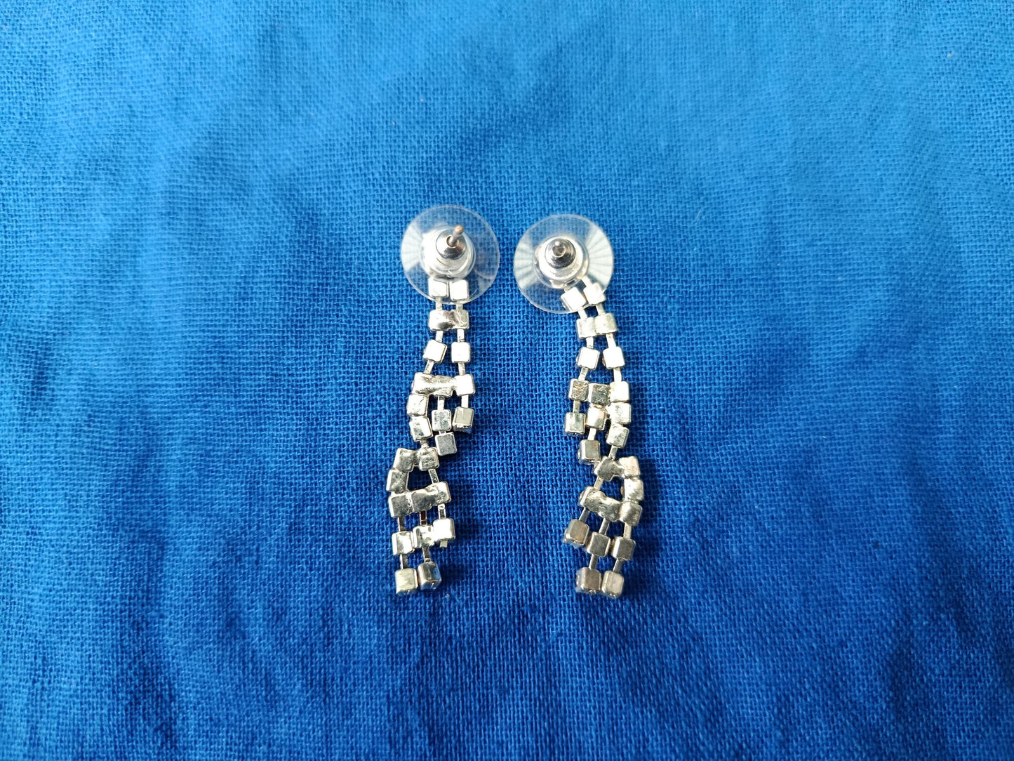 Vintage Art Deco Style Rhinestone Dangle Earrings