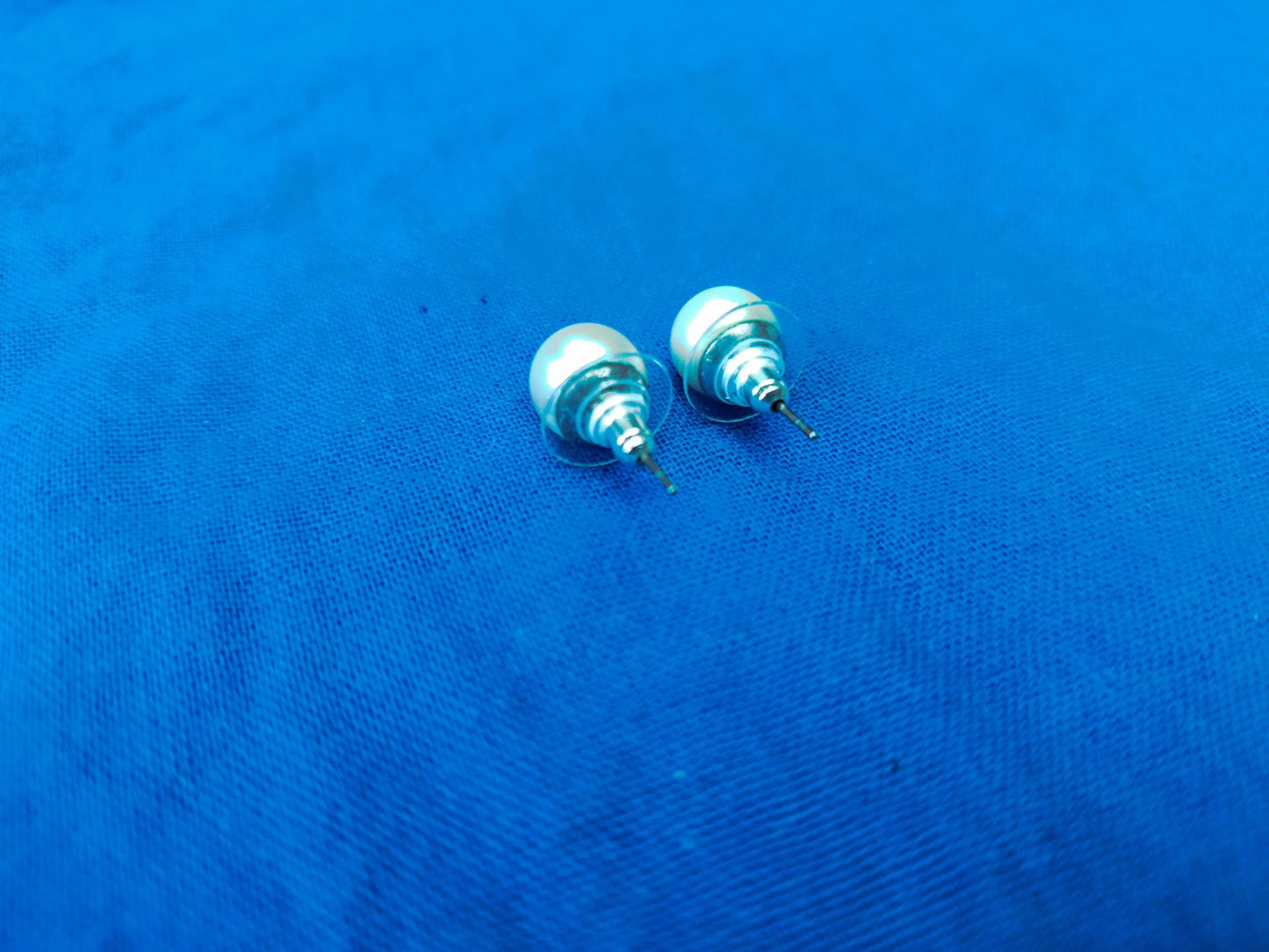 Vintage Mid Century Faux Pearl Stud Earrings