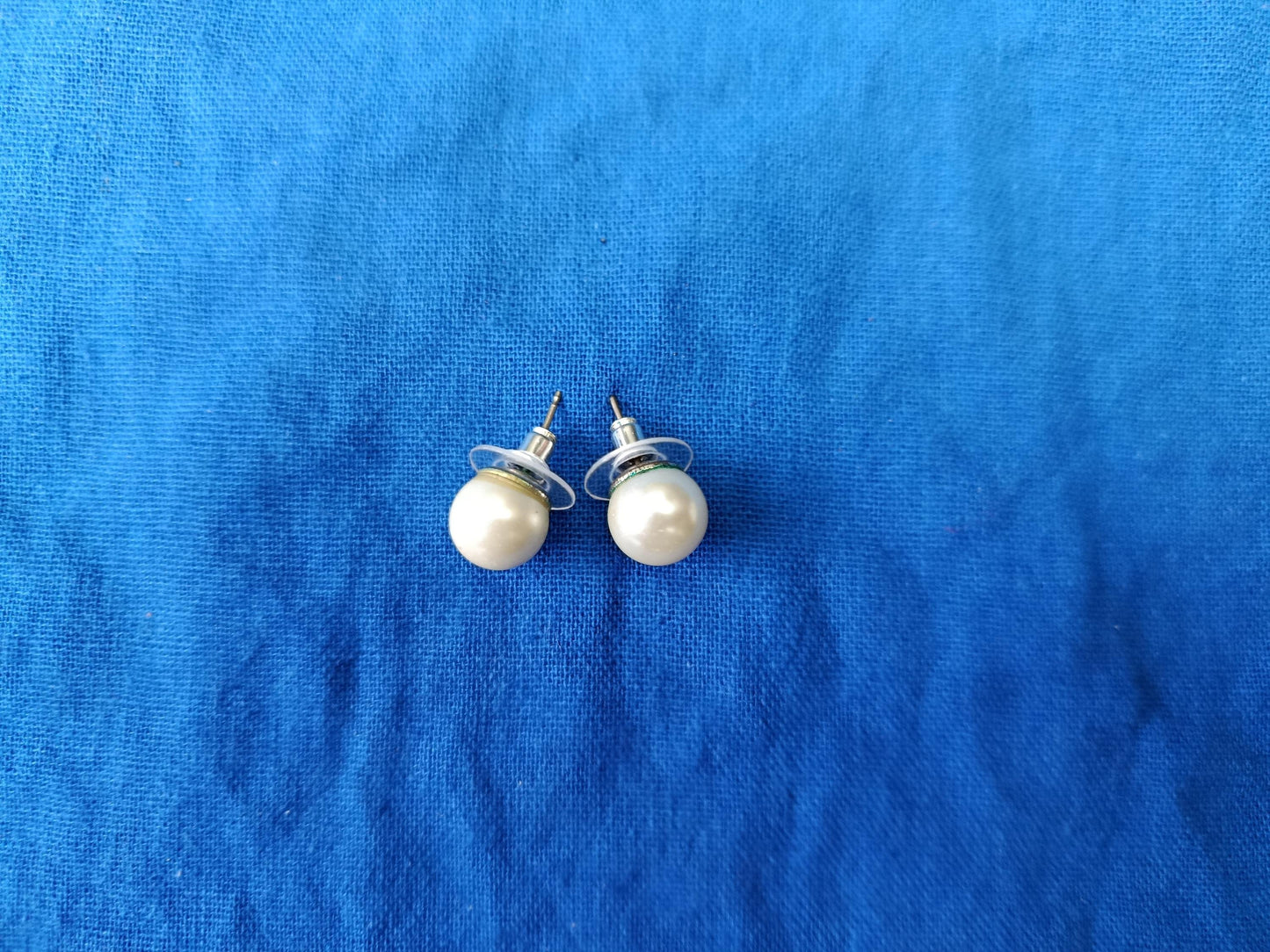 Vintage Mid Century Faux Pearl Stud Earrings