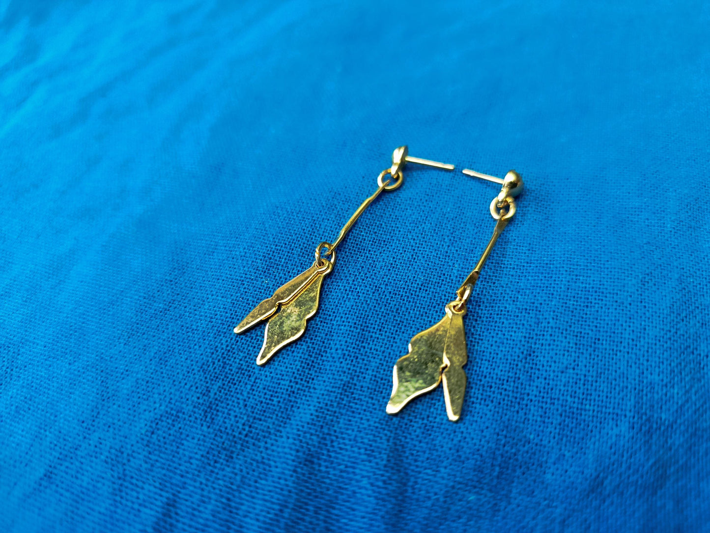 Vintage Gold Plated Dangle Earrings