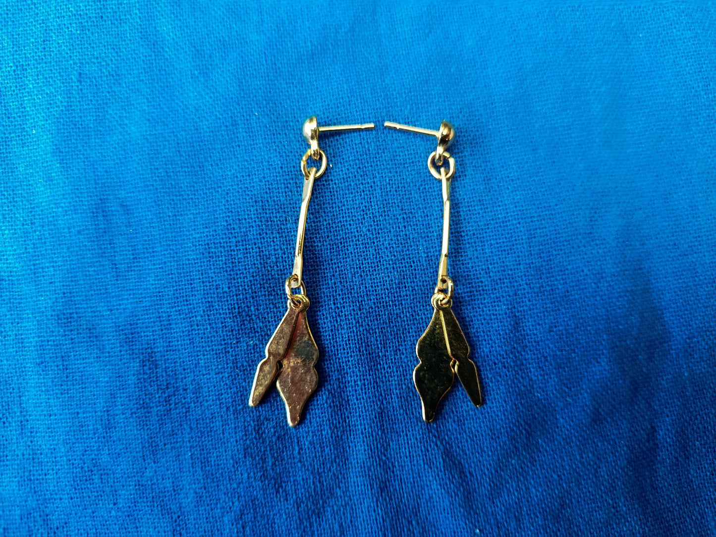 Vintage Gold Plated Dangle Earrings