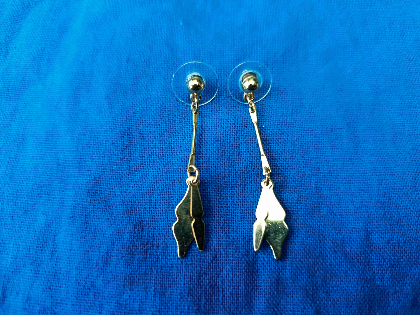 Vintage Gold Plated Dangle Earrings