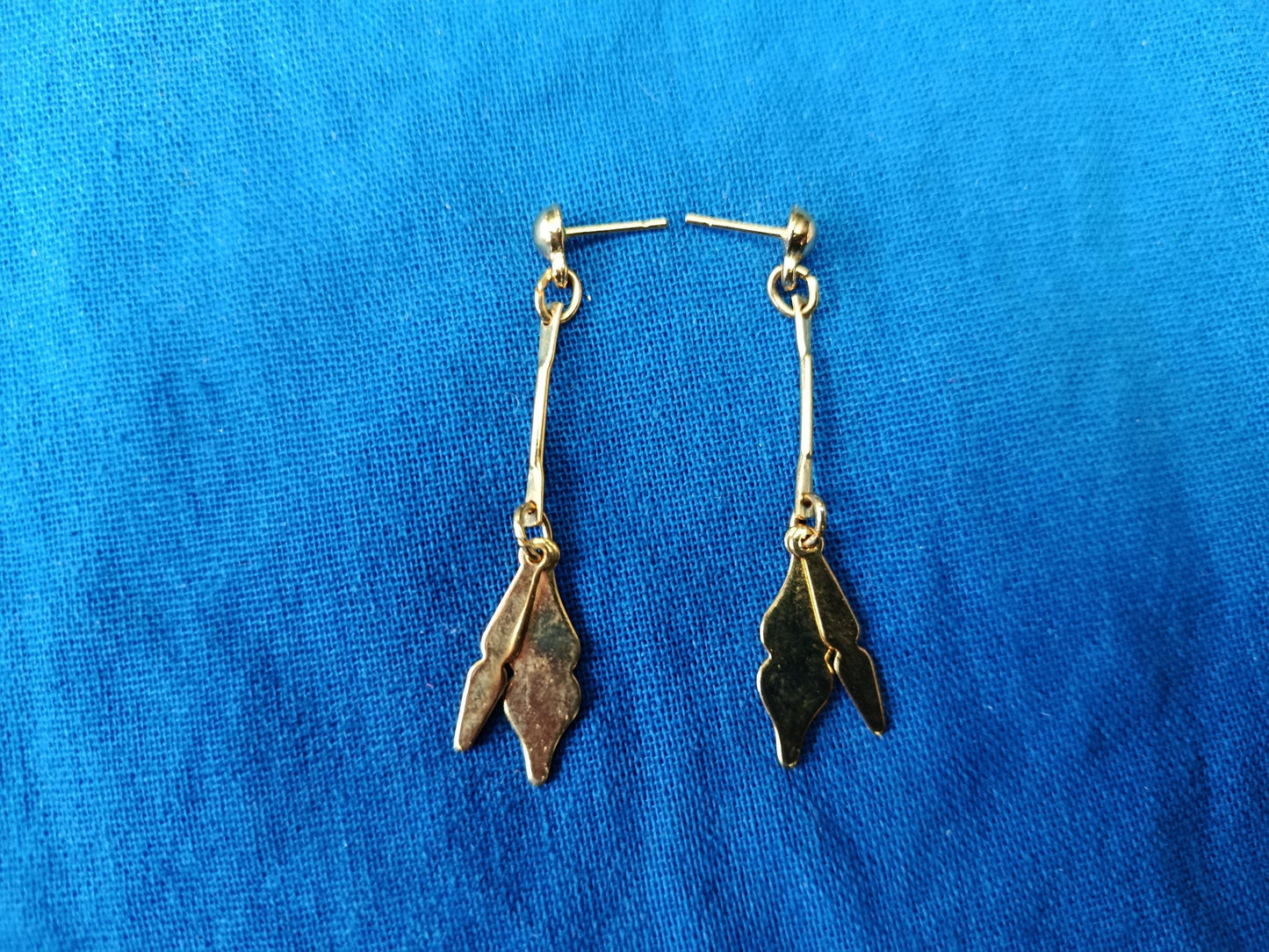 Vintage Gold Plated Dangle Earrings