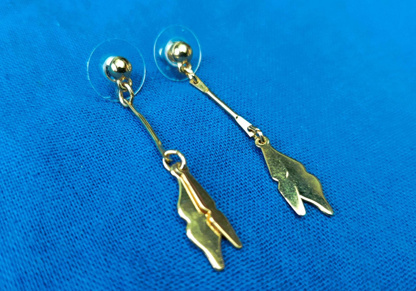 Vintage Gold Plated Dangle Earrings