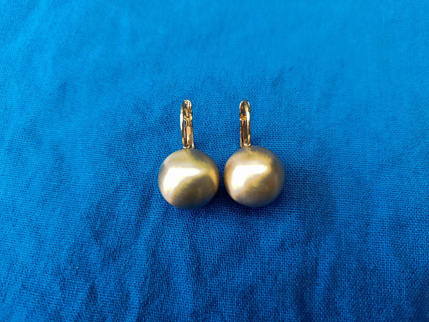 Vintage Gold Plated Sphere Earrings