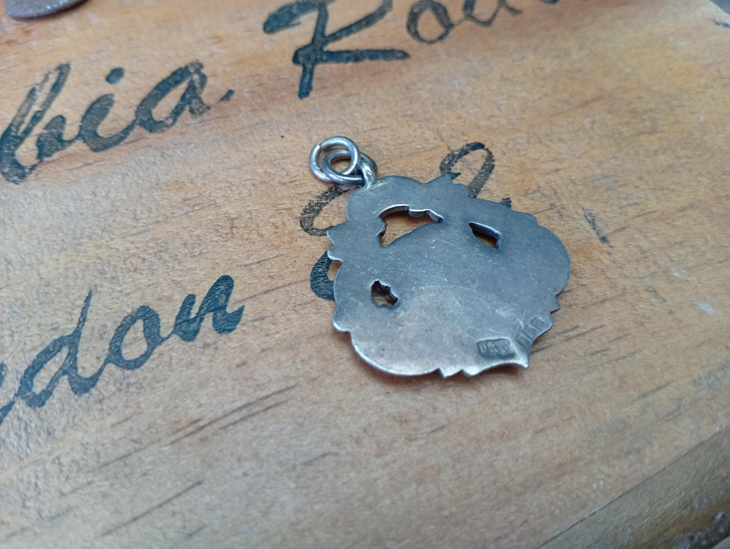 Antique Victorian Unengraved Silver Shield Fob Medal for Pocket Watch